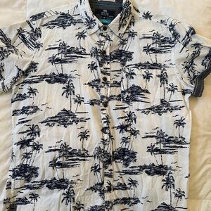 Men's Tropical Print Short Sleeve Shirt